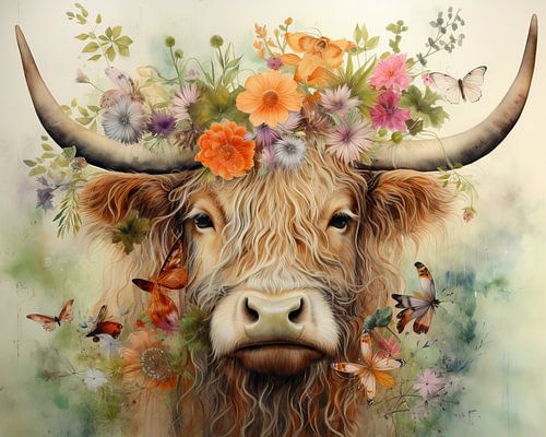 Painting Colourful Cow