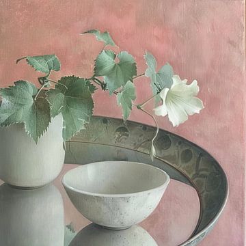 Bloemenschilderij | Still Serenity van Kunst Kriebels