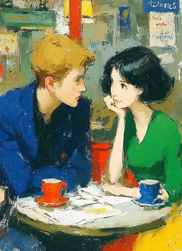 Man Vrouw | Flirt Cafe van OMG Art