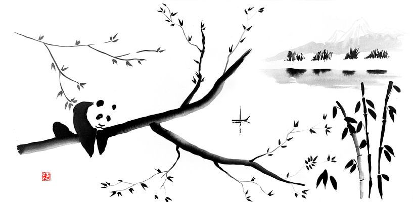 Pand in einem Baum von Péchane Sumie
