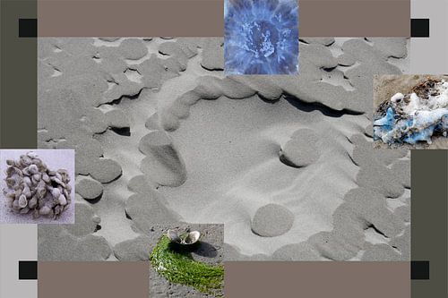 An der Grenze zwischen Meer und Sand.