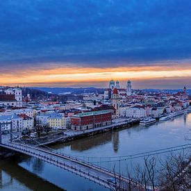 Sonnenuntergang in Passau von Dirk Rüter