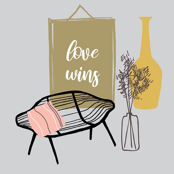 L&#039;amour gagne par Mad Dog Art