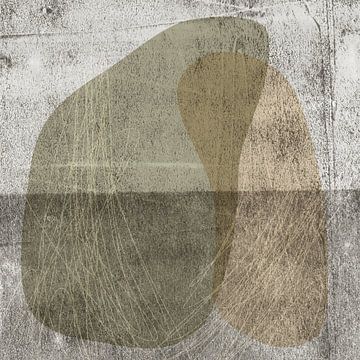 Peinture abstraite aux couleurs neutres sur Art minimaliste abstrait