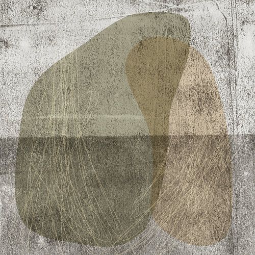 Abstract schilderij in neutrale kleuren