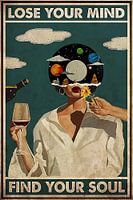 Music Vintage Poster, Lose Your Mind Find Your Soul