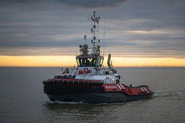 Sleepboot Waterstroom van Jan Georg Meijer