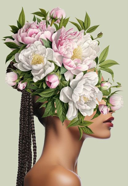 Peonies &amp; Braids by Marja van den Hurk