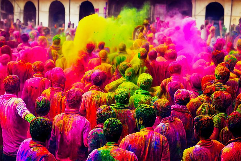 Holi Indisches Festival Art Illustration 03 von Animaflora PicsStock