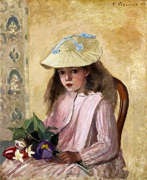 Portrait de la fille de l'artiste (1872) par Camille Pissarro. sur Studio POPPY