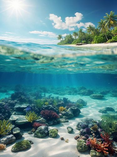 prachtig uitzicht op het strand