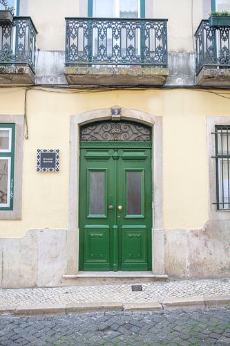 La porte verte n° 9, Alfama, Lisbonne, Portugal