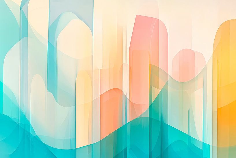 Abstract colours and soft shapes by Poster Art Shop