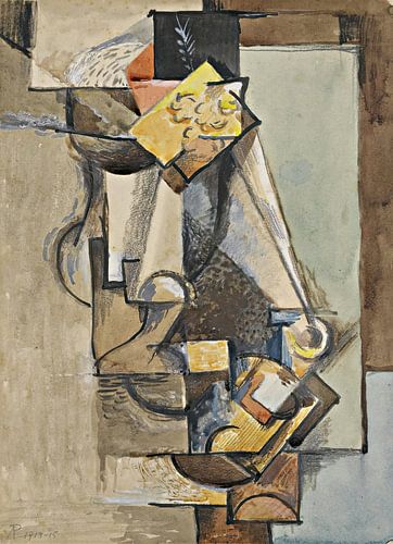 Antonín Procházka - Still Life with Vase and Flower (1914-15)