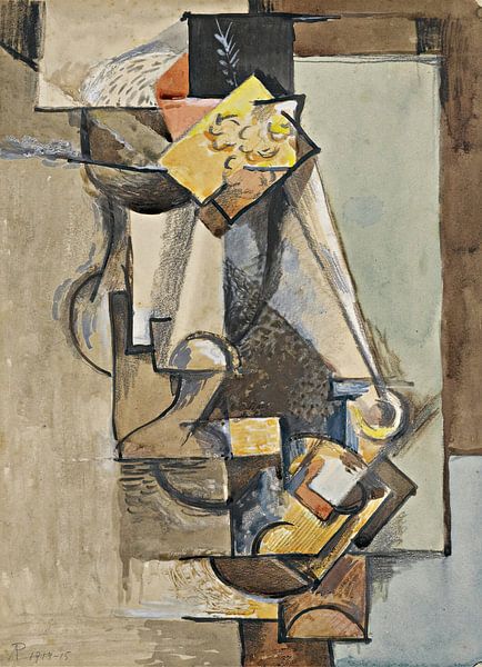 Antonín Procházka - Stilleven met vaas en bloem (1914-15) van Peter Balan
