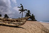 Vissers kano in Ghana, West Afrika