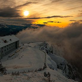 Coucher de soleil sur Rigi Kulm - Schwyz - Suisse sur Felina Photography