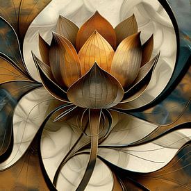 Fleur de lotus Abstrait sur Jacky