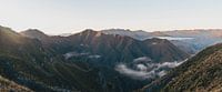 Panorama van Nieuw Zeelandse bergen vanaf Roy's Peak