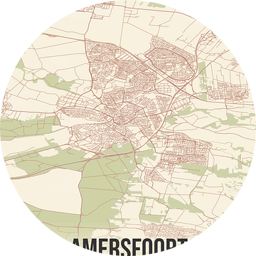 Vintage landkaart van Amersfoort (Utrecht) van Stad & Wand
