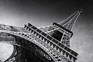 Tour Eiffel à Paris / noir et blanc sur Lorena Cirstea