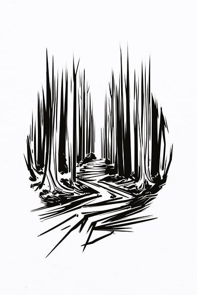 Lignes noires et blanches sur toile par Art & Soul Creations