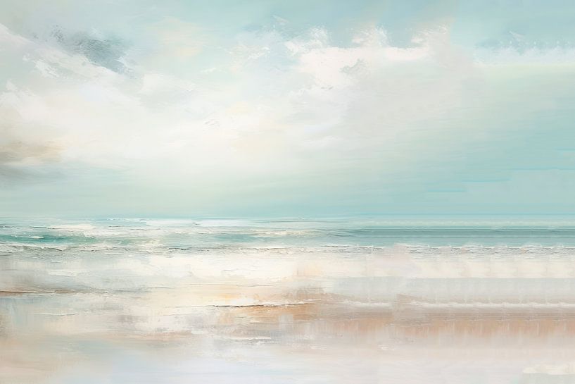 Minimalist seascape soft collor by Natasja Haandrikman