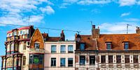 Dächer von Lille (Reins) in Frankreich mit einer burgunderartigen Geschichte