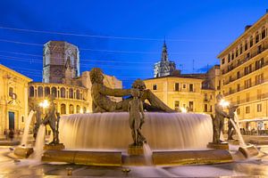 Fontein Plaza de la Virgen Valencia