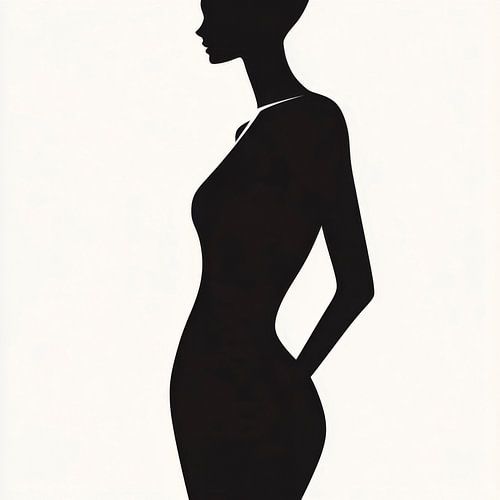 Elegant silhouet in zwart