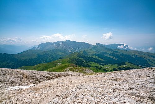 Zicht op de Catinaccio vanuit Sassolungo