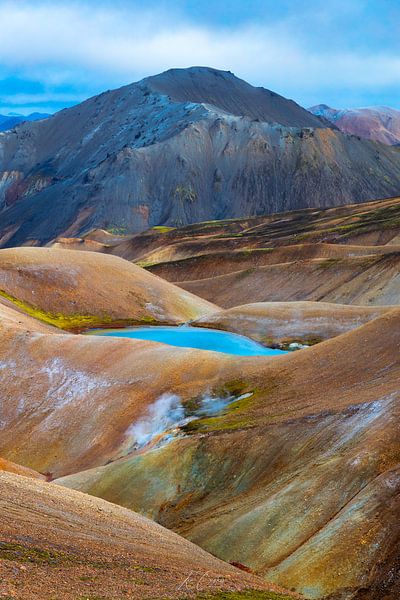 Blaue Bergseen in Landmannalaugar von Ken Costers