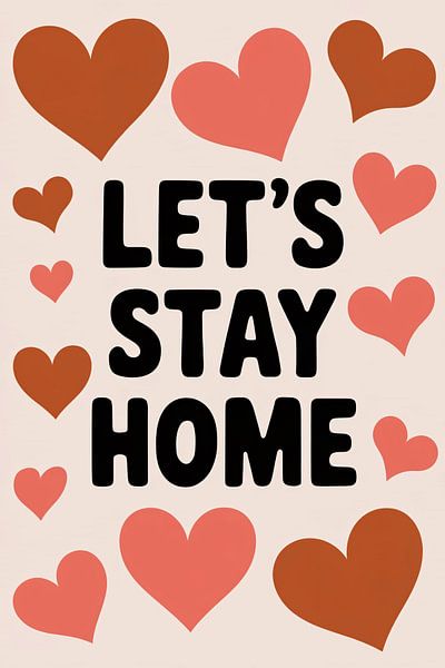 Hearts and text on beige background by Art & Soul Creations