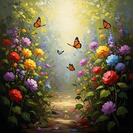 Butterflies in the Garden by Regan Frederick