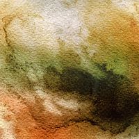 ABSTRACTE GOUDEN MANDARIJN WATERVERF