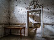 Kasteel / Chateau Hogemeyer, België - Urbex / deur / deuropening / ornament / grijs / tafel van Art By Dominic thumbnail