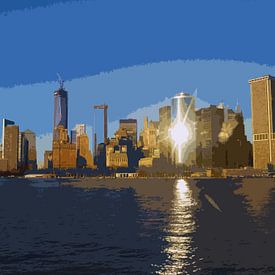 Skyline Manhattan, New York van Arty Crafty