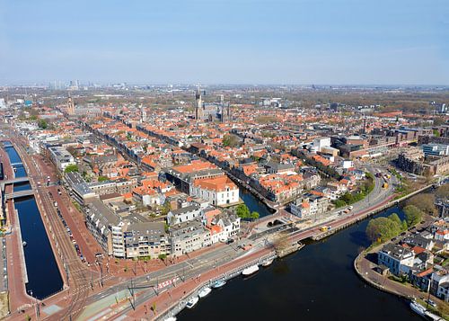 Photo aérienne du centre ville de Delft