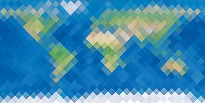 The Diamond World Map by Frans Blok - photos, art and other wall decoration