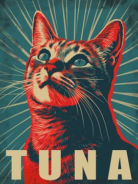 Thunfisch - Politische Katzenkunst von Vincent the Cat