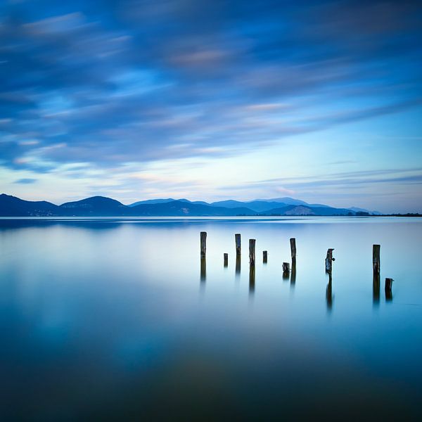 Holzsteg bleibt auf dem See von Stefano Orazzini