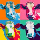 Pop-Art-Collage einer Kuh - im Stil von Warhol von Roger VDB Miniaturansicht
