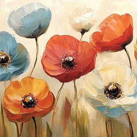 Blumenmalerei | Lebendige Blumenkunst von Wunderbare Kunst