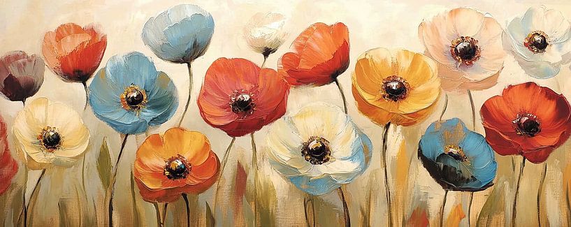 Blumenmalerei | Lebendige Blumenkunst von Wunderbare Kunst