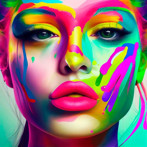 Women's Face Pop-Art. Part 5