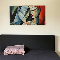 Klantfoto: Liefde 2 Picasso van Blikvanger Schilderijen, als ArtFrame