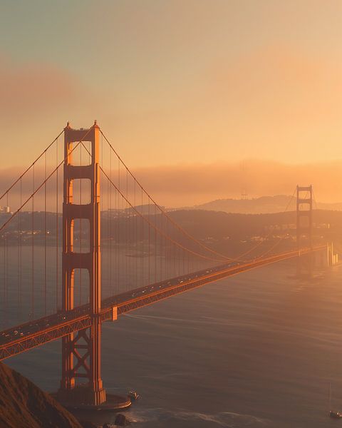 Blick auf die Golden Gate Bridge von fernlichtsicht