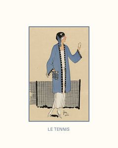 Tennis | Sports et jeux | Art Deco Fashion Print | Publicité historique | Vintage/Retro avec look mo sur NOONY