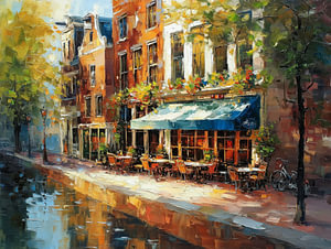 Grachtencafé in Amsterdam