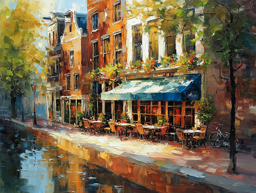 Grachtencafé in Amsterdam